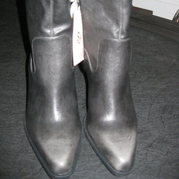 Sincerely Jules Black Western Style zip up Cowboy heel boots size 6 - Picture 2 of 7